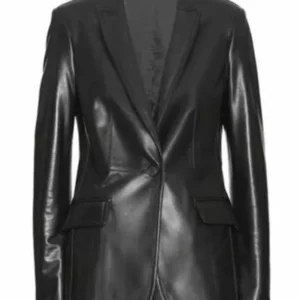 American Horror Story Ursula Black Leather Blazer Coat
