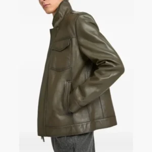 Auréa Structured Pocket Leather Jacket Shop Now