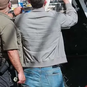 Ben Affleck Grey Suede Bomber Jacket Shop Now