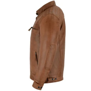 Brown Cafe Racer Leather Jacket For Mens Buy Now