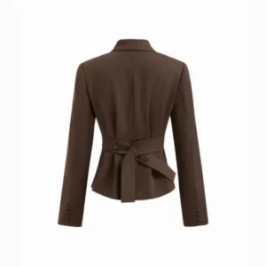 Buy Buttoned Wrap Blazer with Tie Back