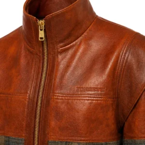 Buy Ferrari Leather Wool Gradient Jacket