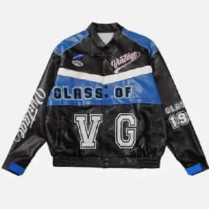Buy K-Pops 2026 Movie Black and Blue Leather Jacket