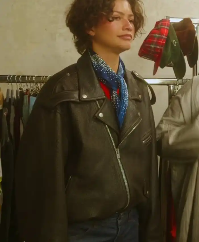 Buy Zendaya 2026 Black Biker Jacket