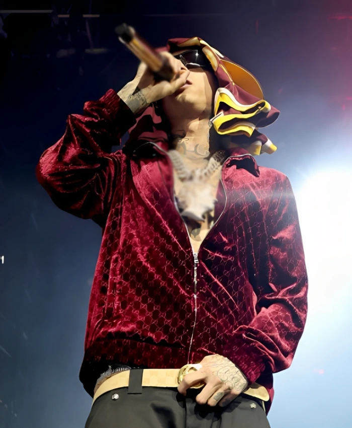 Coachella 2026 Central Cee Red Velvet Jacket Shop Now