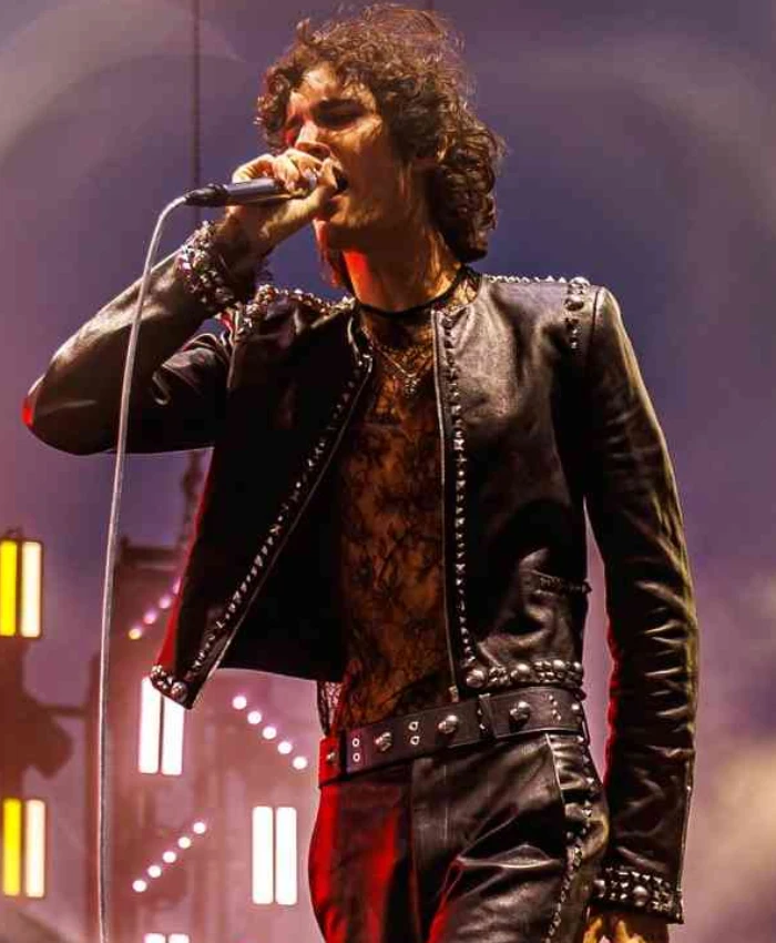 Coachella 2026 Sombr Studded Leather Jacket