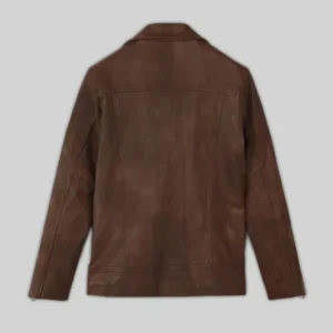 Dauntless Heritage Spanish Brown Leather Biker Jacket For Sale