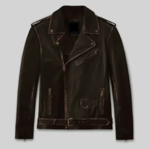 Enforcer Classic Dark Brown Biker Leather Jacket