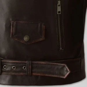 Enforcer Classic Dark Brown Biker Leather Jacket Buy Now
