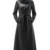 Erica Black Genuine Women’s Leather Long Coat