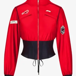 F1 Red Cropped Track Jacket