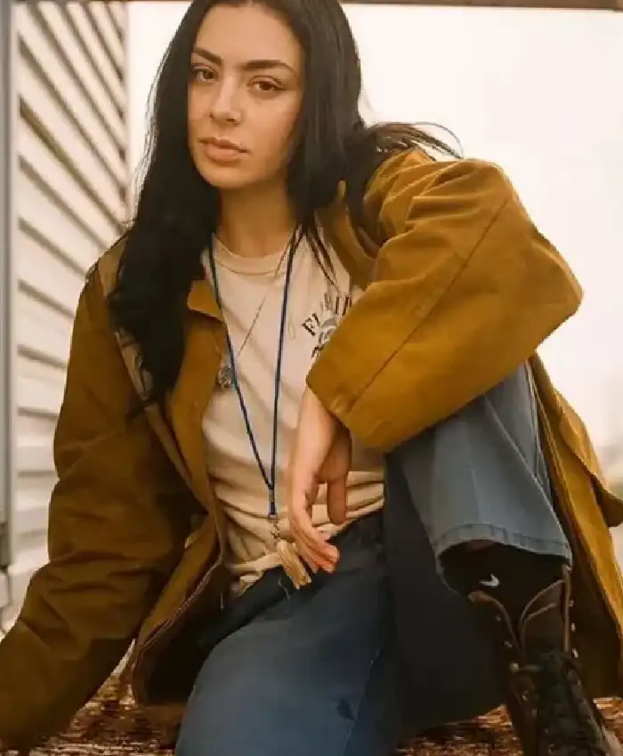 Faces of Death Charli XCX Brown Jacket