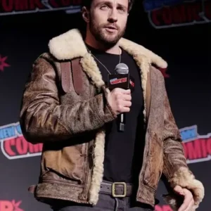 Get Aaron Taylor-Johnson Comic Con Shearling Leather Jacket