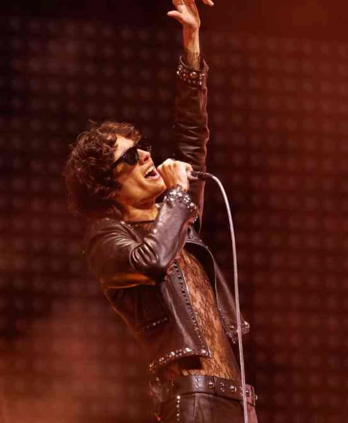 Get Coachella 2026 Sombr Studded Leather Jacket
