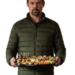 Get Miss You, Love You 2026 Andrew Rannells Green Puffer Jacket