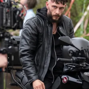 Half Man Richard Gadd Padded Leather Jacket