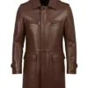 Joseph Mens Lambskin Brown Leather Coat