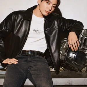 Jungkook Calvin Klein Leather Jacket