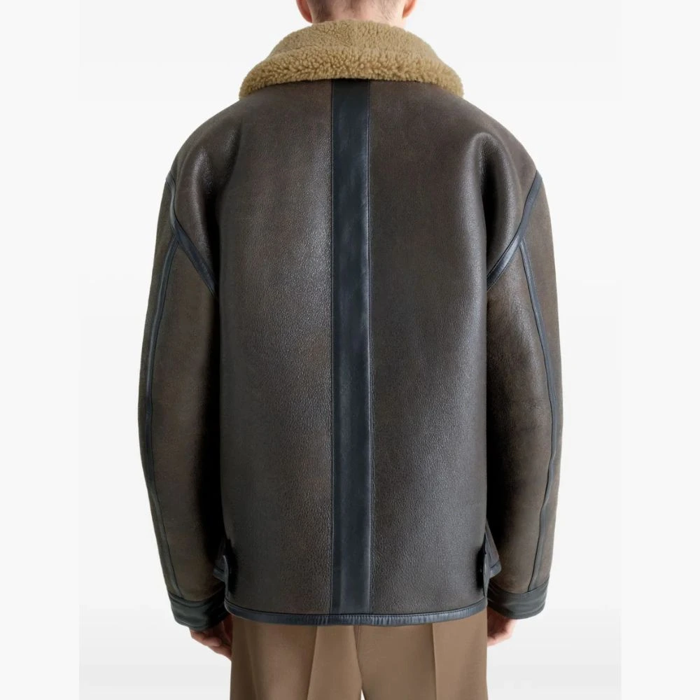 Brown LEMAIRE Jacket Shearling-Trim - Image 2