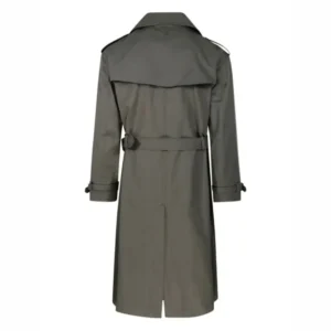 Mafia Nova Green Double-Breasted Belted Trench Coat