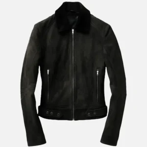 Men’s Black Suede Trucker Jacket