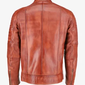 Mens Brown Cafe Racer Leather Jacket Buy Now