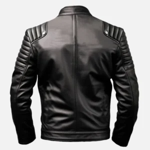 Men’s Sportage Black and White Café Racer Leather Jacket Shop Now