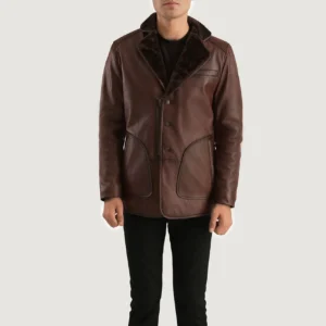 Men’s Rocky Brown Fur Leather Coat