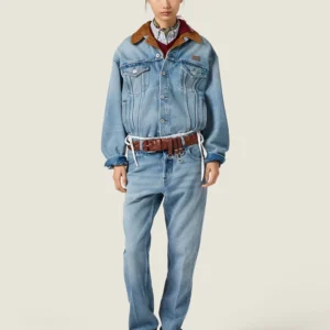 Milly Alcock Miu Miu Denim Jacket Shop Now