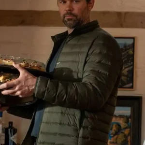 Miss You, Love You 2026 Andrew Rannells Green Puffer Jacket