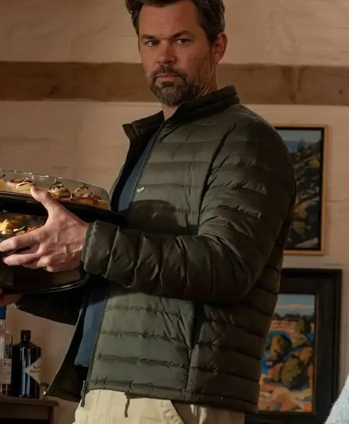 Miss You, Love You 2026 Andrew Rannells Green Puffer Jacket
