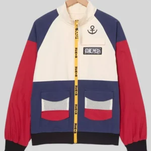 One Piece Jolly Roger Color Block Windbreaker Jacket