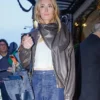 PFW Sarah Pidgeon Black Leather Jacket