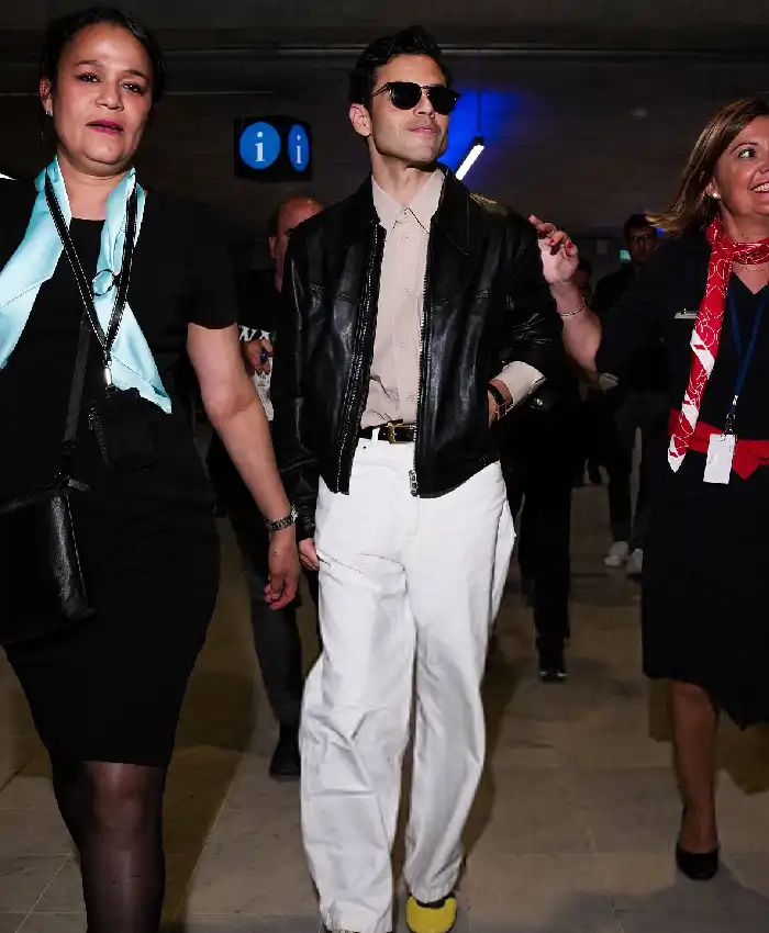 Rami Malek 79th Cannes Film Festival Leather Jacket