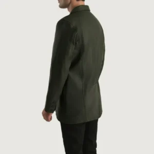 Ray Cutler Designer Green Leather Blazer Jacket Shop Now