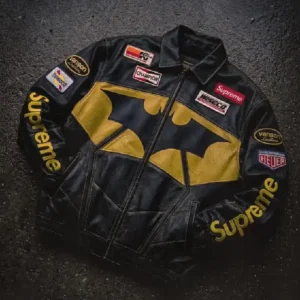 Shop Now Supreme The Batman Leather Jacket