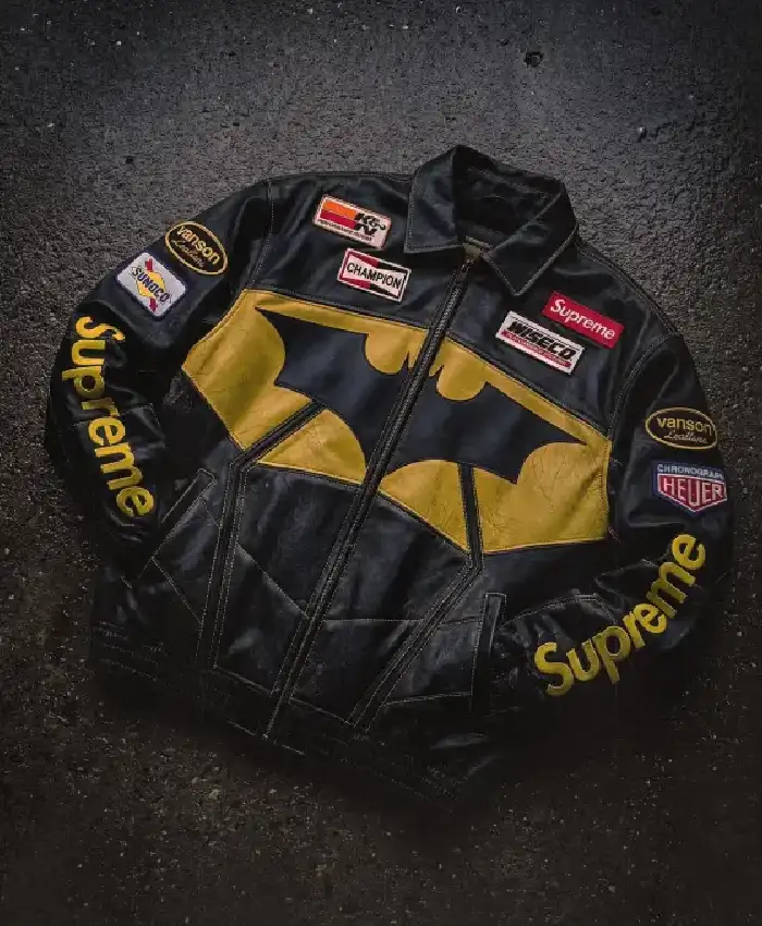 Shop Now Supreme The Batman Leather Jacket