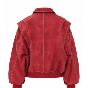 Shop Vista Red Bomber Jacket