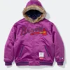 Supreme x Mitchell & Ness Atlanta Braves Purple Jacket