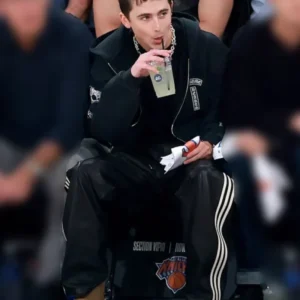 Timothée Chalamet Knicks vs. Cavs Game 2 Black Hoodie