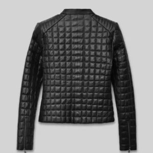 Womens Black Quilted Premium Leather Jacket Shop Now