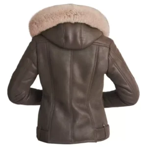 Women’s Classic Brown Shearling-Lined Leather Jacket Shop Now