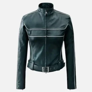 Women’s Prussian Blue Soft Leather Biker Jacket