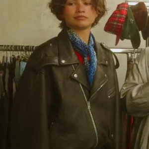 Zendaya 2026 Black Biker Jacket For Sale