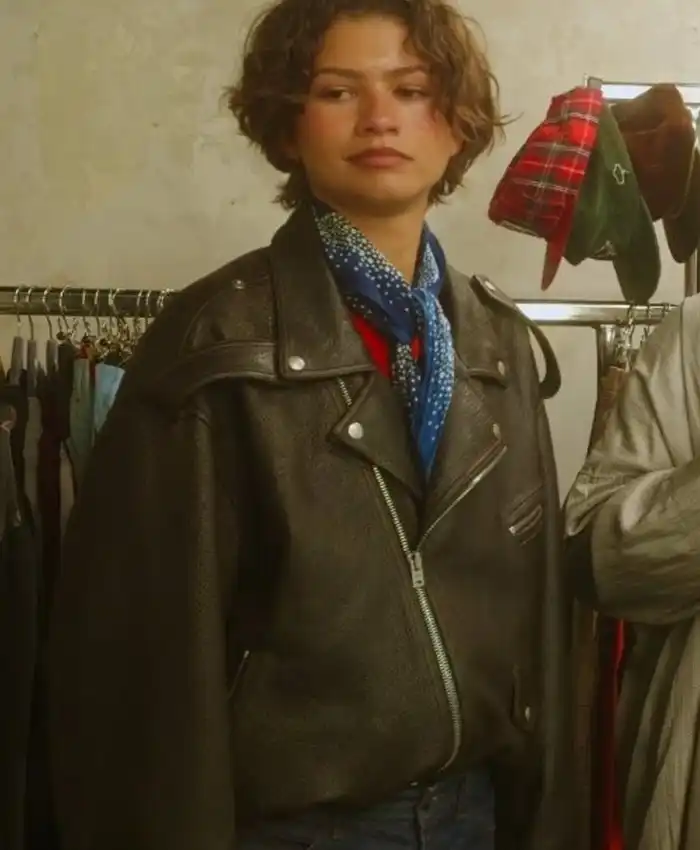 Zendaya 2026 Black Biker Jacket For Sale
