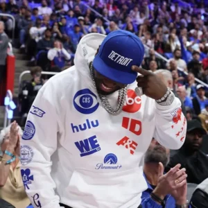 buy 50 Cent Detroit Pistons Game NBA Logo Hoodie