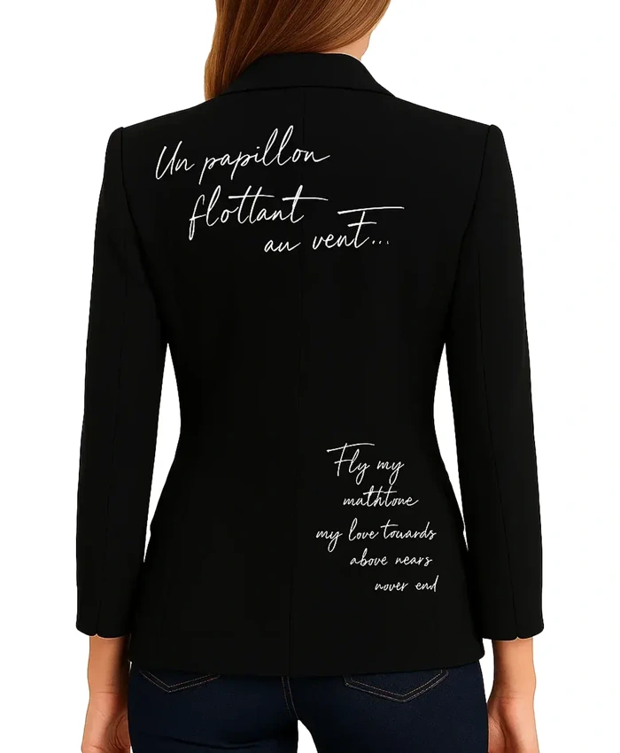 buy Women’s Printed Black Blazer