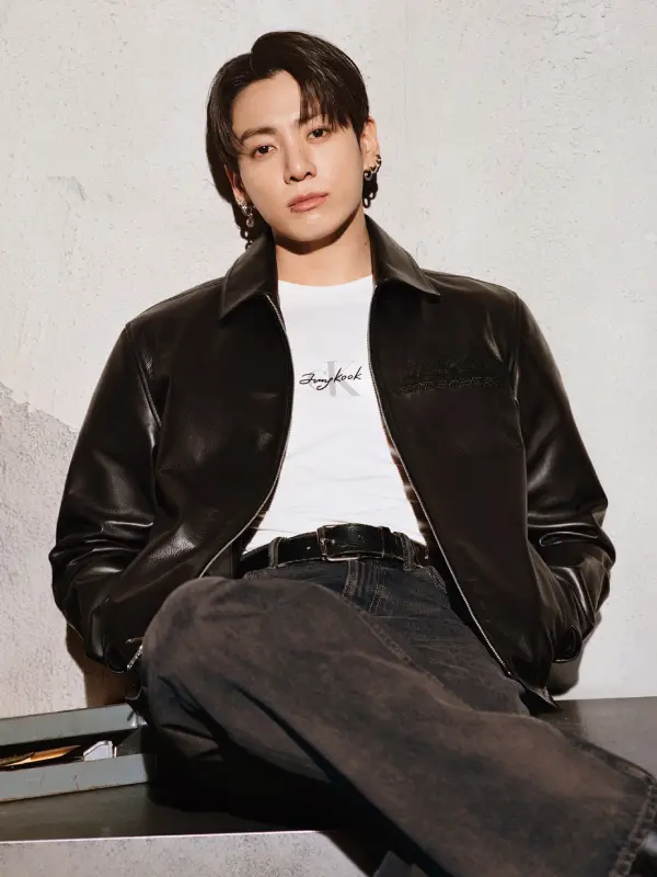 buy now Jungkook Calvin Klein Leather Jacket