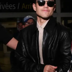 shop now Rami Malek 79th Cannes Film Festival Leather Jacket
