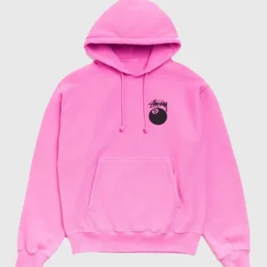 8 Ball Garment Dyed Pink Hoodie